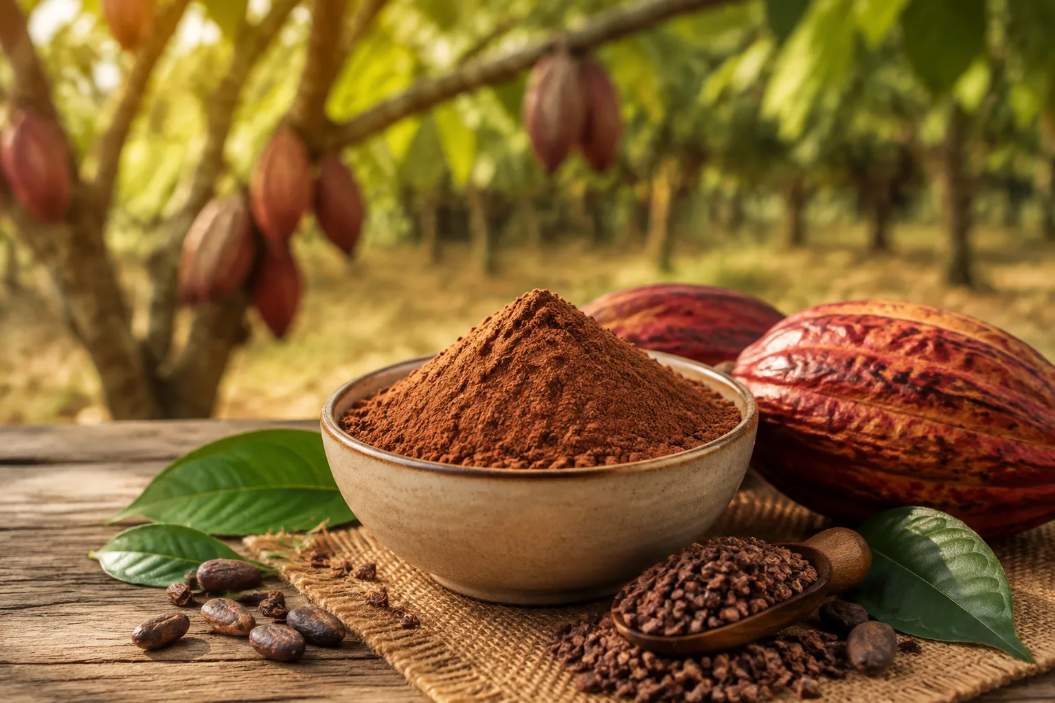 Ảnh minh hoạ AI: Cacao nguyên chất